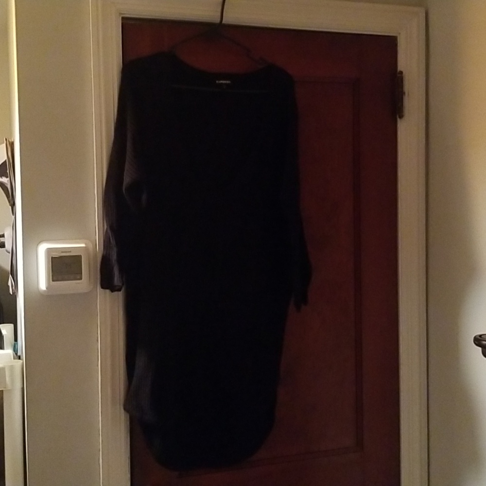 Black sweater by Express longer in back great for beach